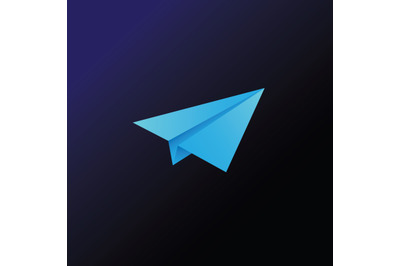 paper plane simple vector illustration