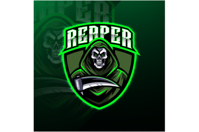 Skull reaper logo mascot design