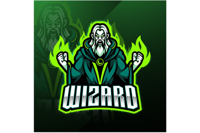 Wizard esport mascot logo design