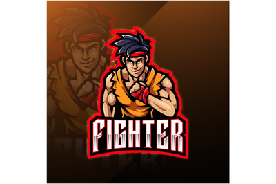 Fighter sport mascot logo design