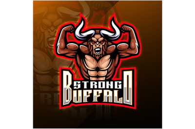 King buffalo esport mascot logo