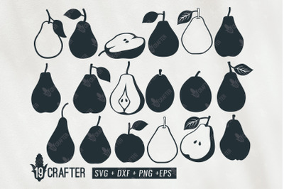 pear fruit svg bundle
