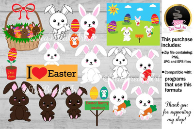 Easter Bunny Clip Art 037 TBA
