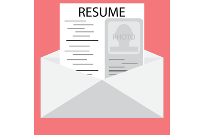 Templates resume in an envelope