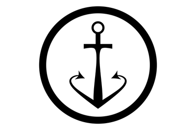 Black anchor icon