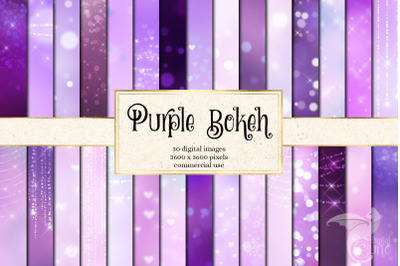 Purple Bokeh Digital Paper