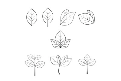 leaf shape set