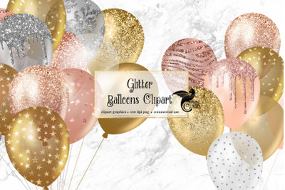 Glitter Balloons Clipart