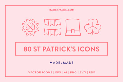 Line Icons  St Patricks Day