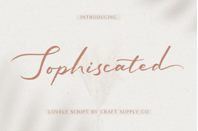 Sophiscated - A Lovely Script Font