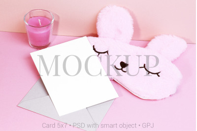 Card mockup &amp; FREE BONUSCard mockup with sleeping mask &amp; FREE BONUS