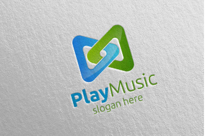 Abstract Music Logo with Play Concept 2