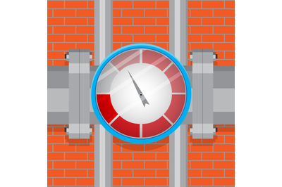 Indicator on the pipe with spectrum