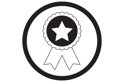 Badge star monochrome