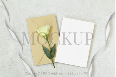 Mockup card with envelope &amp; FREE BONUS