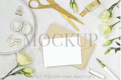 Mockup wedding card &amp; FREE BONUS