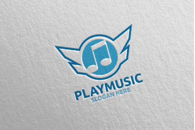 Music Logo with Play Concept 8