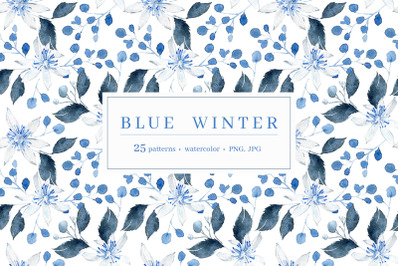 Blue Winter pattern collection