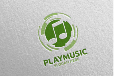 Music Logo with Play Concept 9