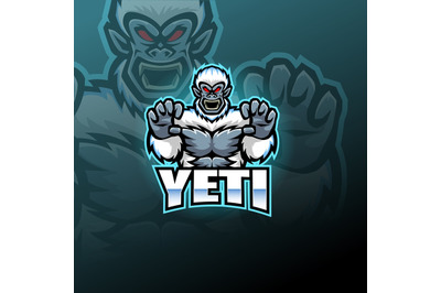 Yeti esport mascot logo design