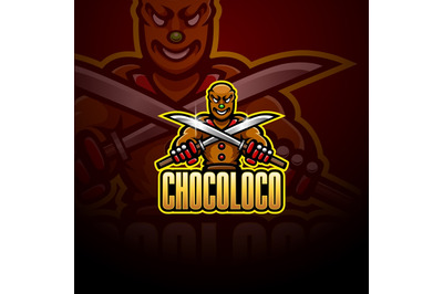 Ninja chocolate esport mascot logo design