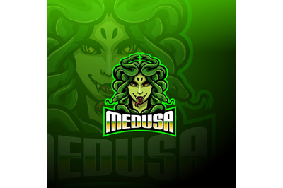 Medusa esport mascot logo design