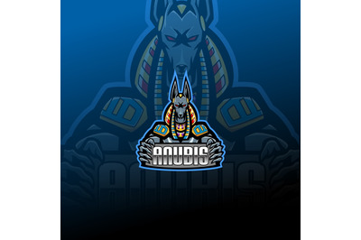 Anubis esport mascot logo design