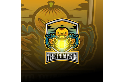 The pumpkin esport mascot logo