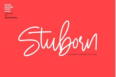 Stuborn - Modern Handwritten Font