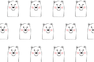 Cute Bear Seamless Pattern