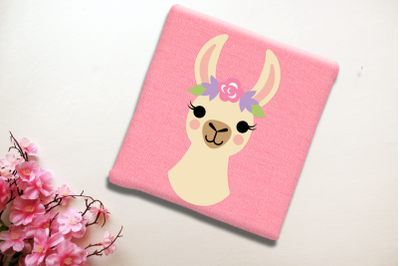 Flower Crown Llama | SVG | PNG | DXF