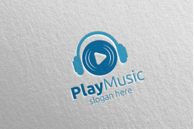 Music Logo with Play Concept 18