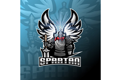 Spartan esport mascot logo design