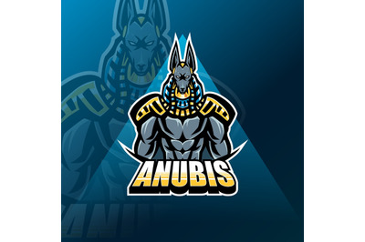 Anubis esport mascot logo design