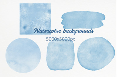 Watercolor blue backgrounds