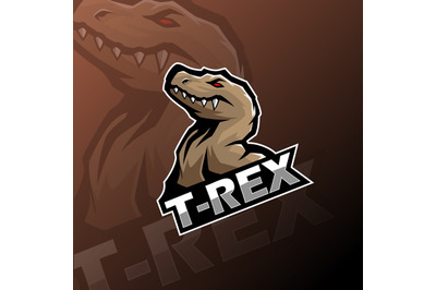 T-rex esport mascot logo design