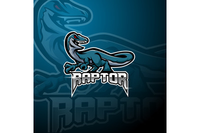 Raptor esport mascot logo design