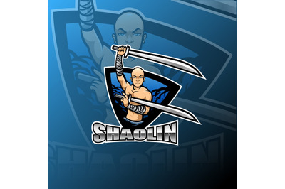 Shaolin esport mascot logo design