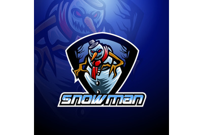 Snowman esport mascot logo design