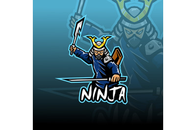 Ninja esport mascot logo design