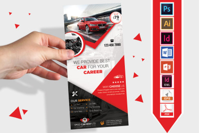 Rack Card | Rent A Car DL Flyer V-03