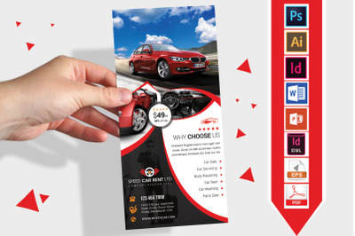 Rack Card | Rent A Car DL Flyer V-05