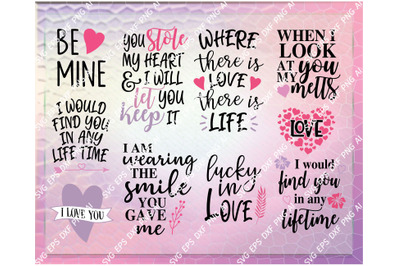 Falling In Love Quotes SVG Cut File Bundle Deal | Cut File for Cricut