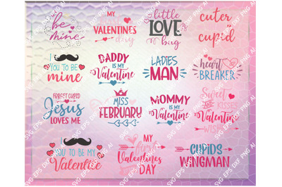 Huge Bundle - 120 Designs from 11 Bundles - SVG&2C; DXF &amp;amp; PNG - Valentine