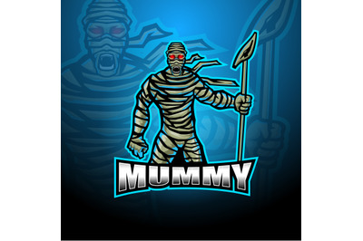 Mummy esport mascot logo design