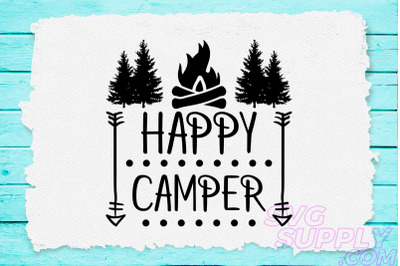 Happy camp svg design for adventure handcraft