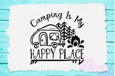 Happy camping svg design for adventure handcraft