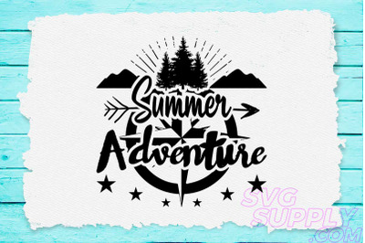 Summer adventure svg design for adventure print