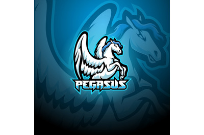 Pegasus esport mascot logo design