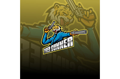 Tiger gunner esport logo design